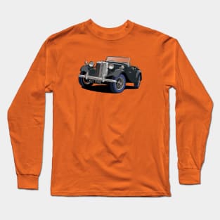 MG TC T-Type classic car in black Long Sleeve T-Shirt